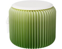 Opvouwbare Kruk - Papieren Zitje - Extra Zitplaats - Honingraat Structuur - 32x32x30cm - Groen