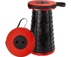 Opvouwbare Kruk Rood - kruk opvouwbaar - draagbaar - inklapbaar kruk - klapstoel - vouwstoel - opstatpkrukje - kampeerstoel