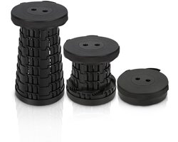 Opvouwbare Kruk,Inklapbare Stoel,Verstelbare Hoogte tot 45 cm, Draagkracht tot 150 kg ,Makkelijk Meenemen ,Zwart