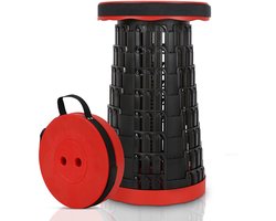 Opvouwbare kruk,Kruk ,Krukje,Campingstoel , Inklapbaar,Telescopisch,Visstoel,Voetensteun, rood