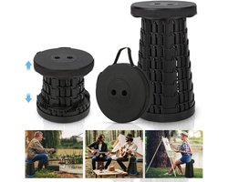 Opvouwbare kruk,Kruk ,Krukje,Campingstoel , Inklapbaar,Telescopisch,Visstoel,Voetensteun, Zwart