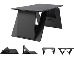 Opvouwbare laptopstandaard - Verstelbare bureaustandaard - 45 * 20 * 25 cm - Compacte reisstandaard - Zwart - Geschikt voor op reis, thuis en in de auto.