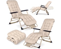 Opvouwbare Ligbed met kussen Sofotel ChillWell set van 2 stuks beige