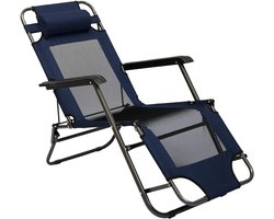 Opvouwbare Ligstoel 155x60cm - Comfortabele Campingstoel voor Strand en Tuin