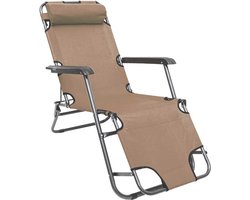 Opvouwbare Ligstoel 155x60cm - Lichte Tuinstoel voor Binnen en Buiten