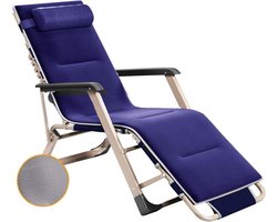 Opvouwbare ligstoel - Tuinstoel Relaxfauteuil - Buiten Ontspannen - Extra dik staal - Maximaal 260 kg - Eff en