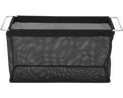 Opvouwbare mand - Opbergmand organizer - Snacks bewaren - Versterkt stalen frame - Draagt 30 kg - Zwart