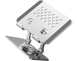 Opvouwbare metalen standaard, multi-hoek tablethouder, 360° draaibare basis Opvouwbare standaard voor 4-12,9 inch telefoons en tablets