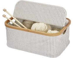 Opvouwbare naaimand - Handwerk opberger - Hobby opslag - Ruimtebesparend ontwerp - 38x26x16 cm - Grijs