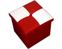 Opvouwbare Opberg Poef - Hocker – Bench – Bench with Storage space - Zitkist – Woonkamer accessoire      H 30 x L 30 x D 30 cm      s