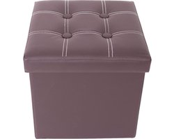Opvouwbare Opberg Poef - Hocker – Bench – Bench with Storage space - Zitkist – Woonkamer accessoires  30 x 30 x 30 cm