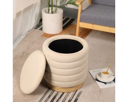 Opvouwbare Opberg Poef - Hocker – Bench – Bench with Storage space - Zitkist – Woonkamer accessoires 40 x 42 cm
