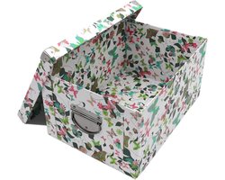 Opvouwbare opbergdoos - Decoratieve mand - Spullen organiseren - Metaal versterkte hoeken - 35 x 25 x 17 cm