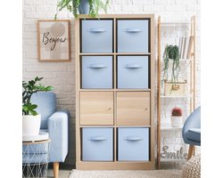 Opvouwbare opbergdoos - Stoffen opbergdoos - Opbergdoos met handvat - Diverse opbergmand - Opbergdoosorganizer - Set van 6 opvouwbare opbergkubus - Opbergmand voor speelgoed - 25*25*25CM