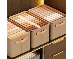 Opvouwbare opbergdozen Geschikt voor kleding, Geschikt voor kledingkasten en lades, 3-delige set, gemaakt van kleurrijk bedrukt non-woven materiaal. Nagelverzorgingsset.
