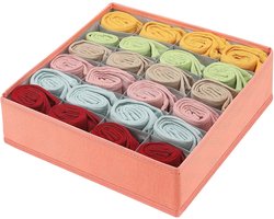 Opvouwbare opbergkubussen voor lade met 24 cellen – Onderkast organizer voor ondergoed, sokken en stropdassen