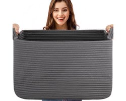 Opvouwbare opbergmand - Opberger box - Ruimte Besparen - Stevige Oxford stof - 65 liter inhoud - Donkergrijs