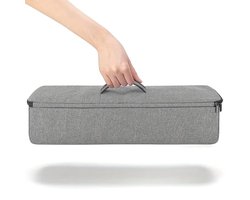 Opvouwbare opbergtas voor kleine apparaten | Grijze polyesterstof, opening aan de bovenkant, geschikt voor magnetrons en koffiezetapparaat