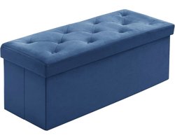 Opvouwbare Ottomaanse Opbergbank - Multifunctionele Fluwelen Poef voor Woonkamer en Slaapkamer