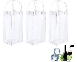 Opvouwbare PVC-ijszakken - transparant - set van 3