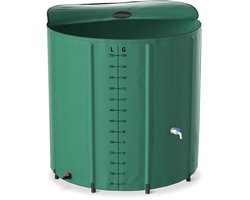 Opvouwbare Regenwatertank 750L – Regenton met deksel en kraan, watertank – Groen – Compact & Duurzaam voor Tuin, Balkon, Camping