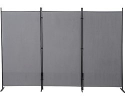 Opvouwbare Ruimtedeler 3-Delig, Grote Scheidingswand voor Kamer of Balkon (260x176 cm)