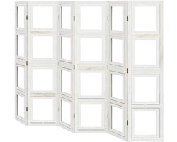 Opvouwbare Ruimteverdeler - Kamerscherm Kamerscherm - Interieur Vormgeven - Draaibaar Frame - 215 x 21 meter - Wit