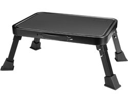 Opvouwbare Rv Opstapkruk Met Handvat – Antislip Metalen Kruk Met Rubberen Voeten – 350 Kg Draagkracht – Draagbare Ladder Voor Camper – Thuisgebruik – Veilig En Ruimtebesparend Ontwerp