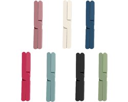 Opvouwbare siliconen onderzetters - 7 stuks - Siliconen onderzetters met kruismotief - Opvouwbare siliconen pannenlappen - Pannenlappen - Siliconen onderzetters - Hittebestendige hete potten en borden - Geïsoleerde placemat - Warmte - Antislip