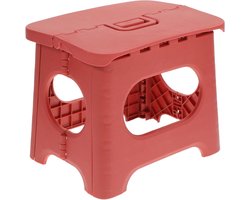 Opvouwbare Stoel - Draagbare Zitplek - Outdoor Activiteiten - Lichtgewicht Compact Design - 21 x 17.5 cm - Rood