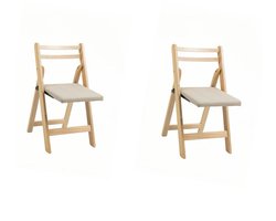 Opvouwbare Stoelen 2 Stuks 45x44x75cm Stoel Khaki Hout Ruimtebesparend Duurzaam Stijlvol Voor Thuis Kantoor Gebruik