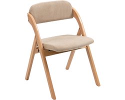 Opvouwbare Stoelen 2 Stuks 52,5x60x79cm Stoel Khaki Hout Padded Zit Extra Stoelen Opvouwbaar Afneembare Hoezen Keuken Kantoor Bruiloft Picknick