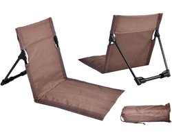 Opvouwbare strandmat - Opvouwbare ligstoel - Tuinligstoel - Zonnebed - Tuinligstoel - Camping - Picknick - Reis- of vakantieligstoel - Bruin