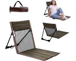 Opvouwbare Strandstoel - Campingstoel - Vouwstoel - campingstoel met opbergtas - voor strand, camping, picknick, tuin - bruin