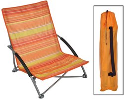 Opvouwbare Strandstoel met Armleuningen - Comfortabel en Gestreept