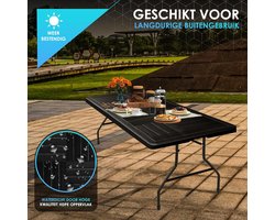 Opvouwbare Tafel Outdoor Pro 80x60x30 cm – Stevige Inklapbare Campingtafel met Luxe Grijze Tafelrok – Draagbare Picknicktafel & Balkontafel tot 250 kg – Ruimtebesparende Tuintafel – Novihome
