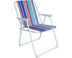 Opvouwbare Tuinstoel en Strandstoel met Gestreepte Regenboogprint
