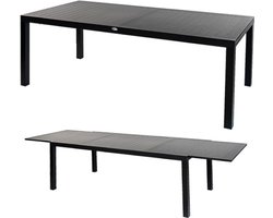 OPVOUWBARE TUINTAFEL, terrastafel, balkon, zwart metalen blad