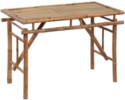 Opvouwbare tuintafel van bamboe 115x50x75 cm voor binnen en buiten gebruik