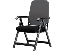 Opvouwbare vergaderstoel - Stapelbare stoel - Comfortabel werken - Ergonomische mesh rug - 52x60x100 cm - Grijs