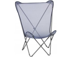 Opvouwbare vlinderstoel, blauw/grijs, 99cm