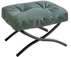Opvouwbare Voetsteun Kruk 11,8 inch - Moderne Draagbare Ottomaanse voor Woonkamer en Slaapkamer - Donkergroen