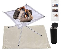 Opvouwbare Vuurpit Mat voor Buiten - Hittebestendige Vuurkorf Beschermmat - 100x93 cm - Camping, Tuin, Achtertuin, Vuurpit Bescherming Mat - Duurzaam en Herbruikbaar
