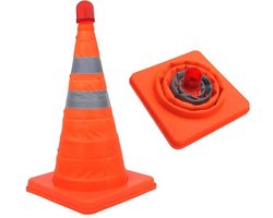opvouwbare waarschuwingskegel - met led-verlichting - h=400mm