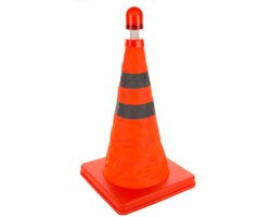 opvouwbare waarschuwingskegel met led verlichting - pion 400 mm - wegmarkering - pionnen
