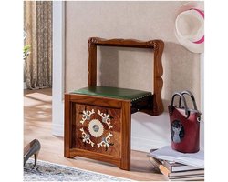 Opvouwbare Wandstoel Massief Hout - Ruimtebesparende Muurkruk voor Gang, Badkamer of Woonkamer