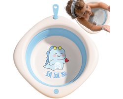 Opvouwbare Waskom - Baby Wasbak - Baby Verzorging - Sleutelkoord Ontwerp - 37 x 32 x 3.5 cm - Blauw