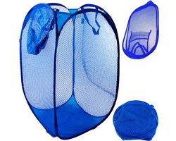 Opvouwbare Wasmand - Opbergmand 40L - Compact & Handig - Reis accessoires - Vakantie benodigdheden - Blauw