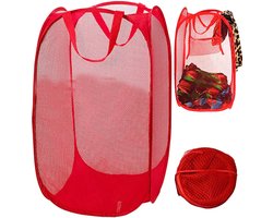 Opvouwbare Wasmand - Opbergmand 40L - Compact & Handig - Reis accessoires - Vakantie benodigdheden - Rood