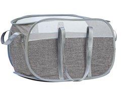 Opvouwbare Wasmand voor Kleding - Inklapbare Waszak voor Badkamer, Slaapkamer en Reizen - Grijs